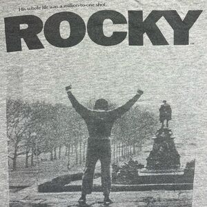 ROCKY TShirt Womens S Gray Original Balboa Boxing 1976-2010 Metro Goldwyn